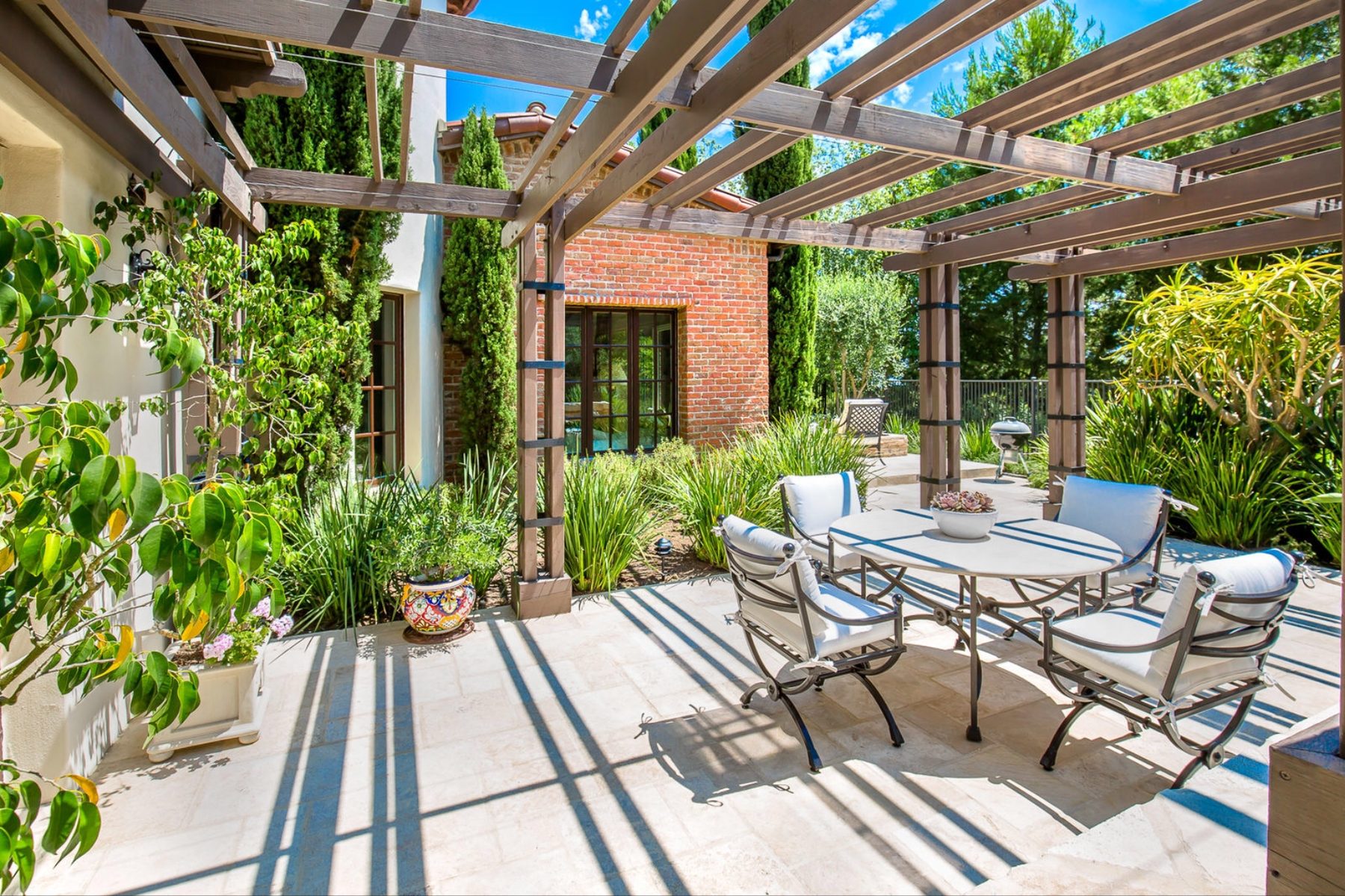 Rear patio and landscaping