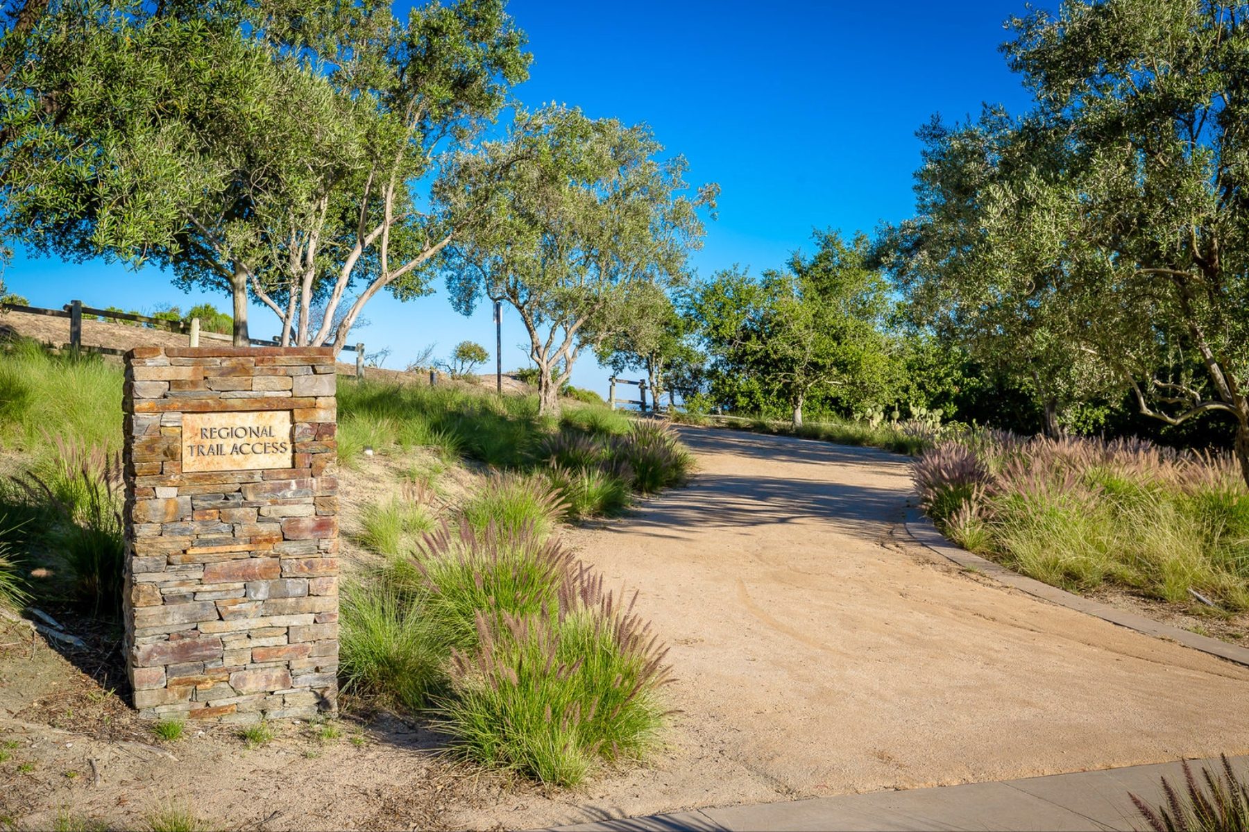 Regional trail access from the Pacific Ridge community
